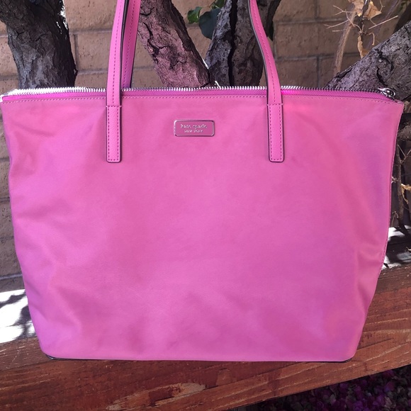 Kate Spade Purple Nylon Carryall Tote Handbag - Picture 2 of 11